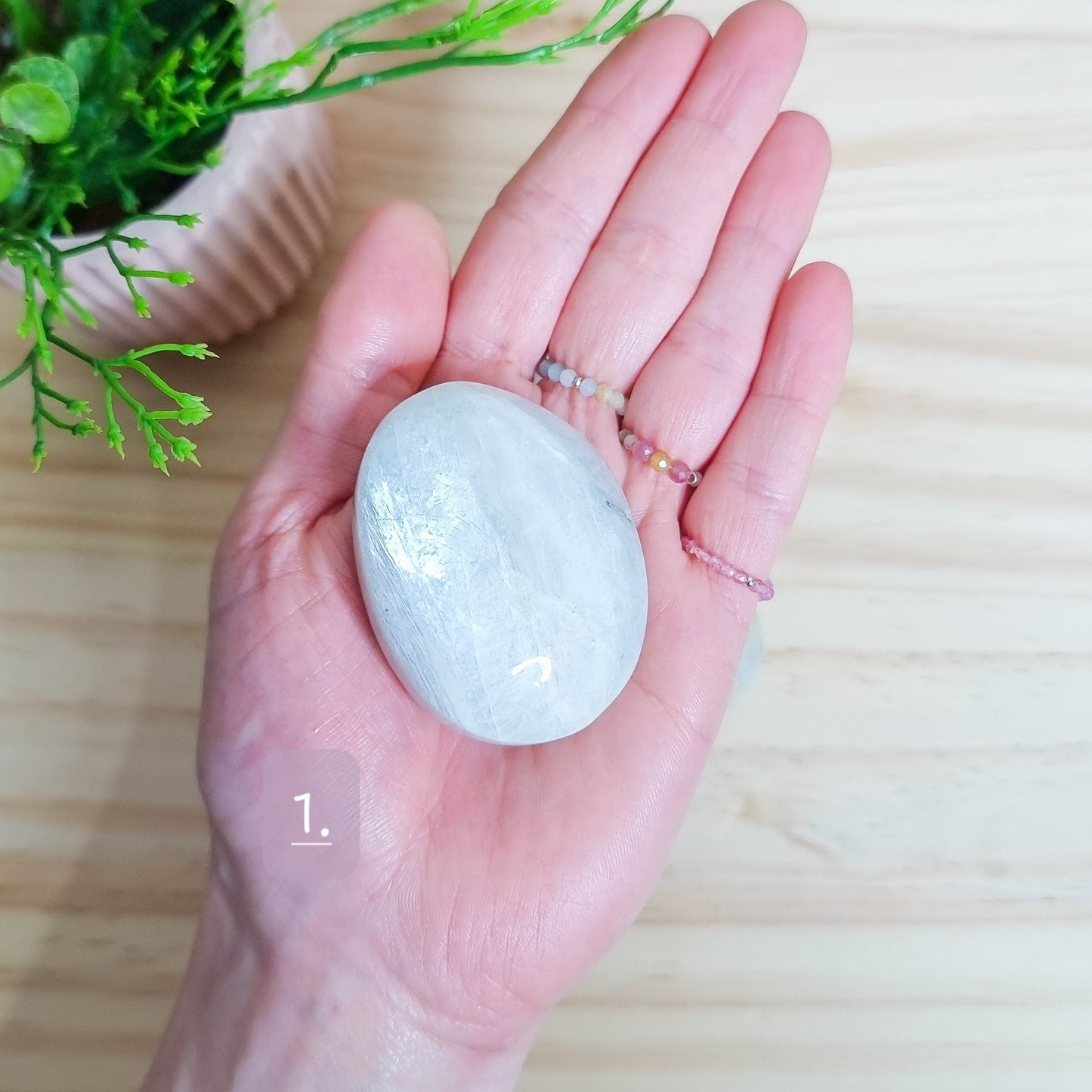 Moonstone Palm Stones