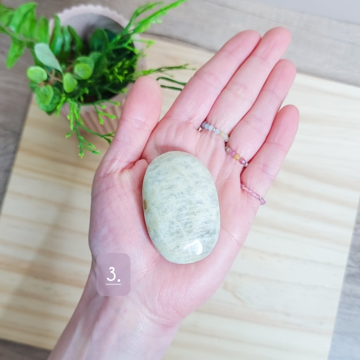 Moonstone Palm Stones